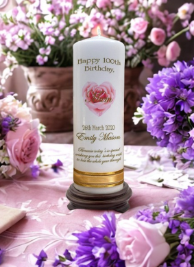Aged Birthday Personalized Candle Classic