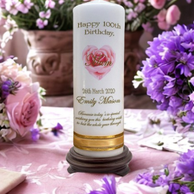 Aged Birthday Personalized Candle Double Classic