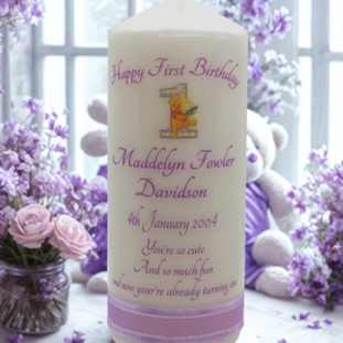 Aged Children Birthday Personalized Candle Classic