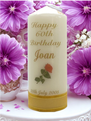 Aged Birthday Personalized Candle Classic