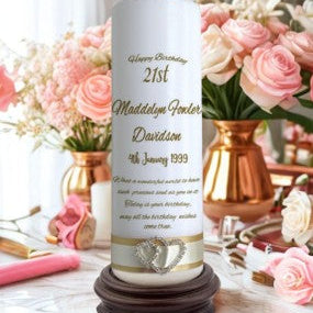 Aged Birthday Personalized Candle Elegance