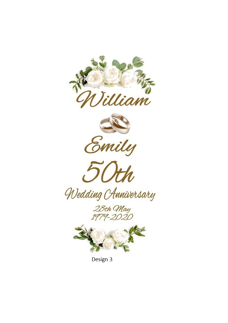 Anniversary Personalized Candle Double Classic