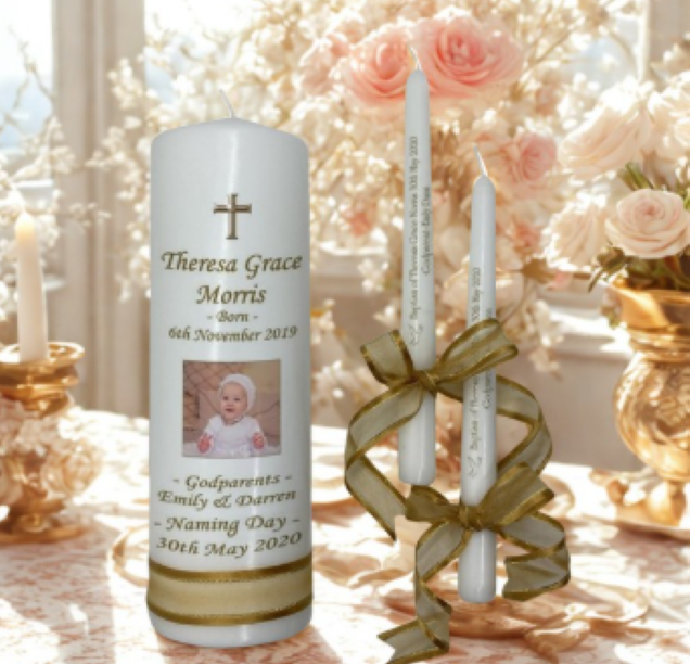 Baptism Personalized Candle Unity Set Classic