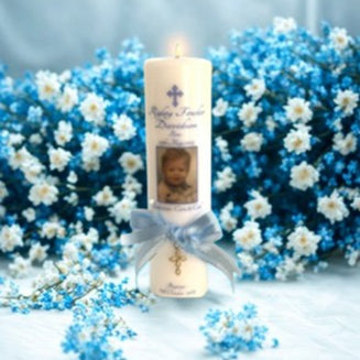 Baptism Personalized Unity Candle Ornate