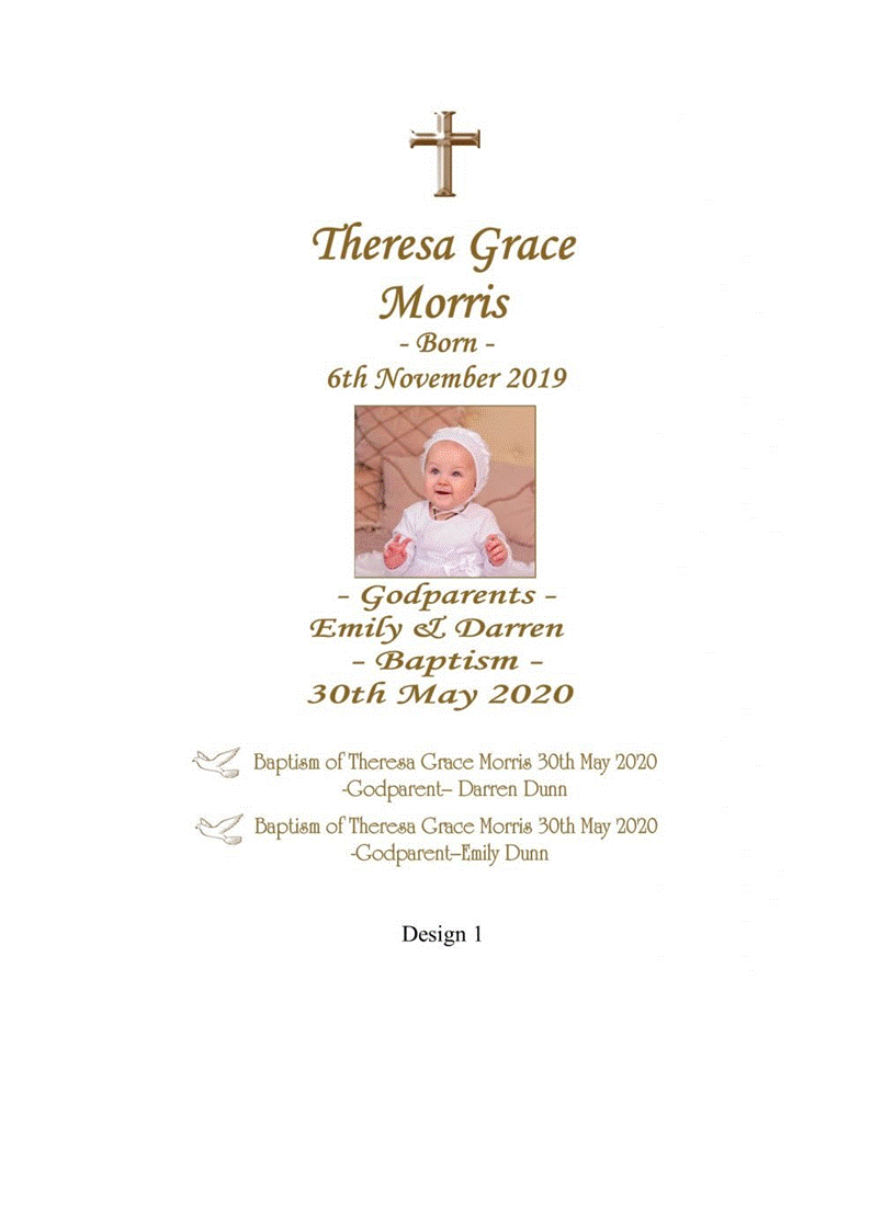 Baptism Personalized Candle Unity Set Double Classic