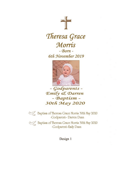 Baptism Personalized Candle Unity Set Double Classic