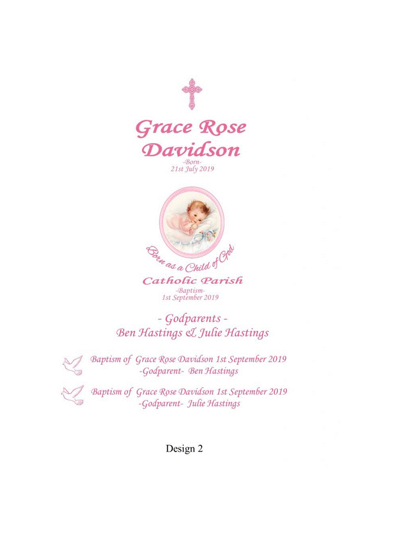 Baptism Personalized Candle Unity Set Double Classic