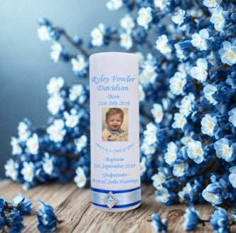 Baptism Personalized Candle Elegance