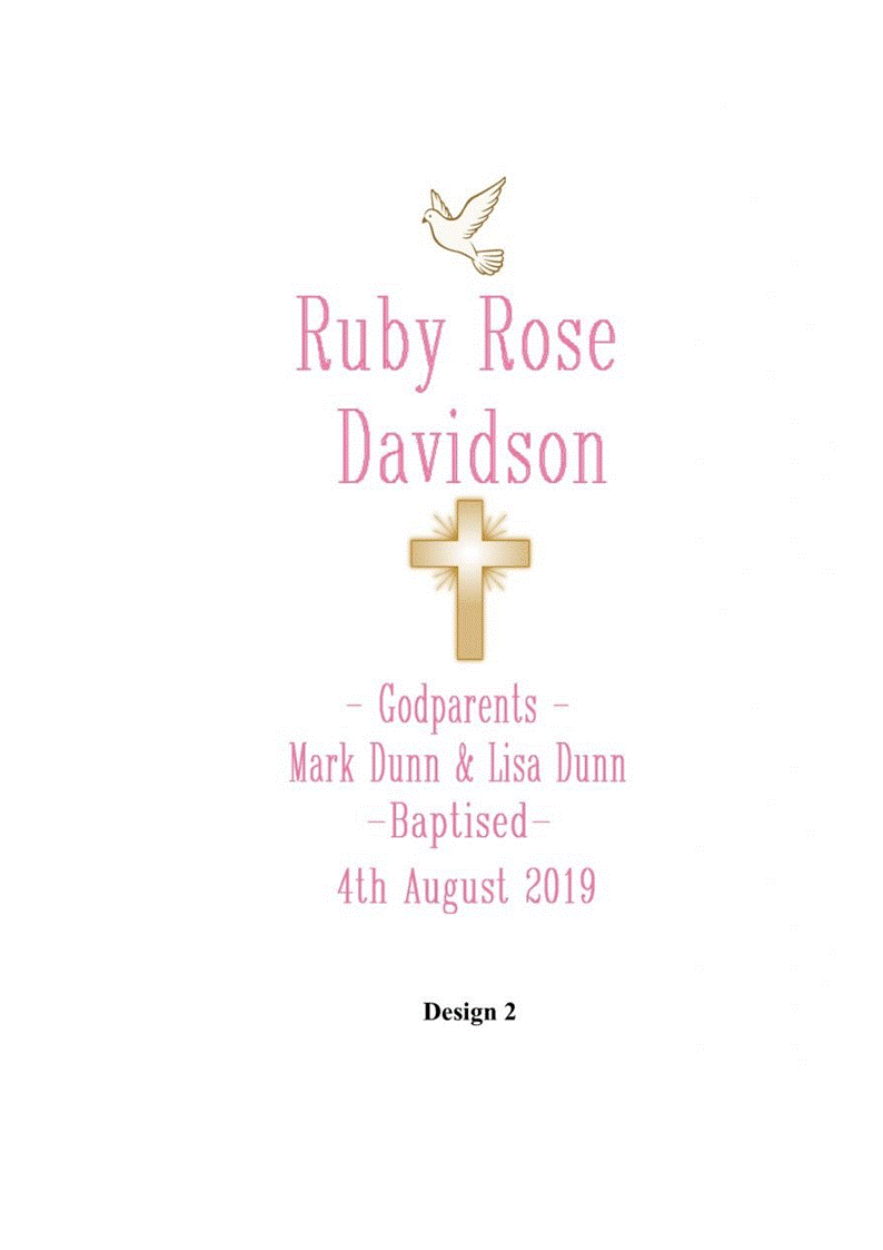 Baptism Personalized Candle Classic