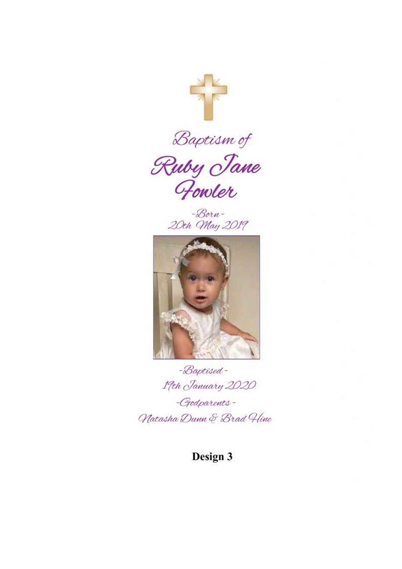 Baptism Personalized Candle Classic