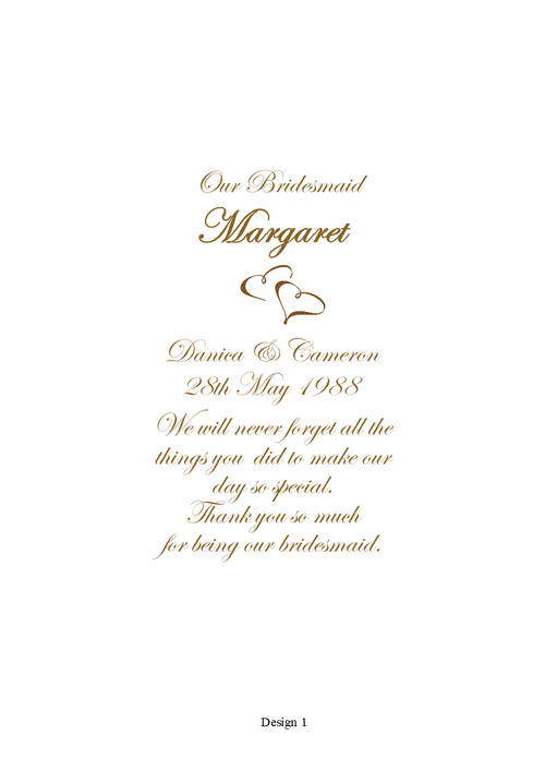 Bridesmaid Personalized Candle Romance