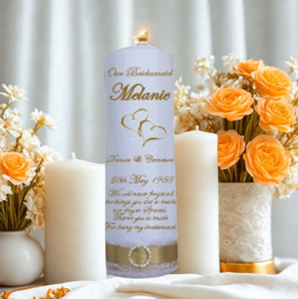 Bridesmaid Personalized Candle Romance