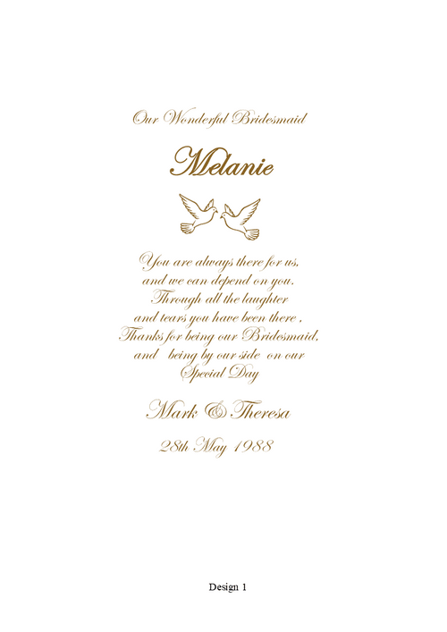 Bridesmaid Personalized Candle Classic