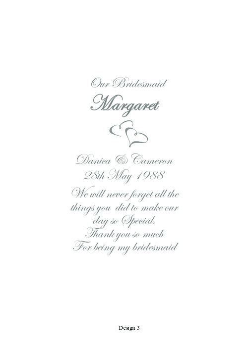Bridesmaid Personalized Candle Double Classic