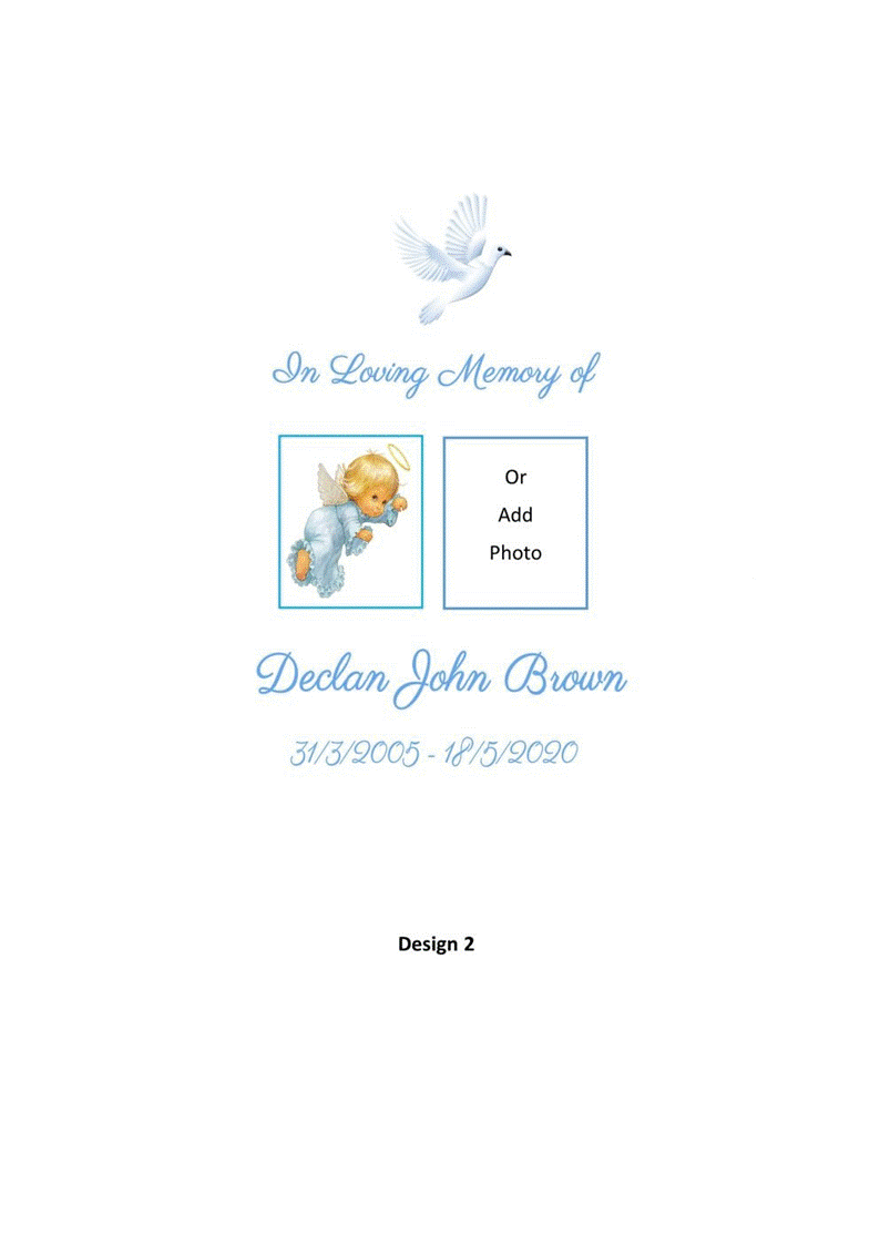 Child Memorial Personalized Candle Double Classic