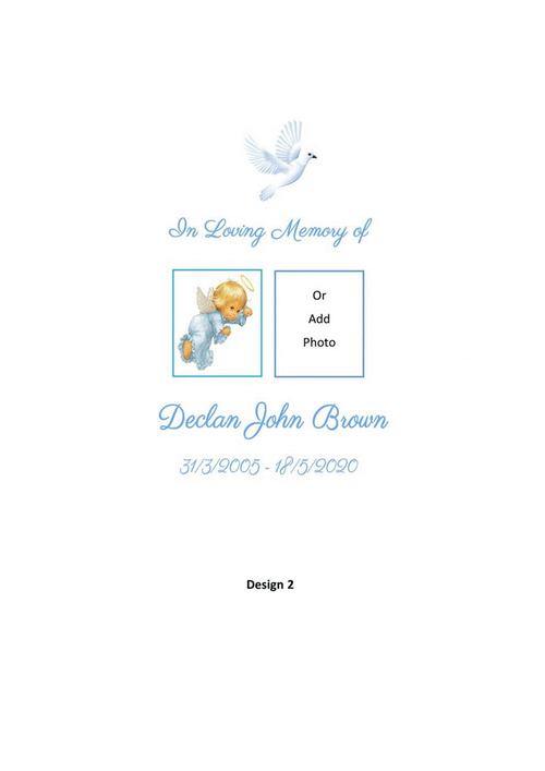 Child Memorial Personalized Candle Double Classic