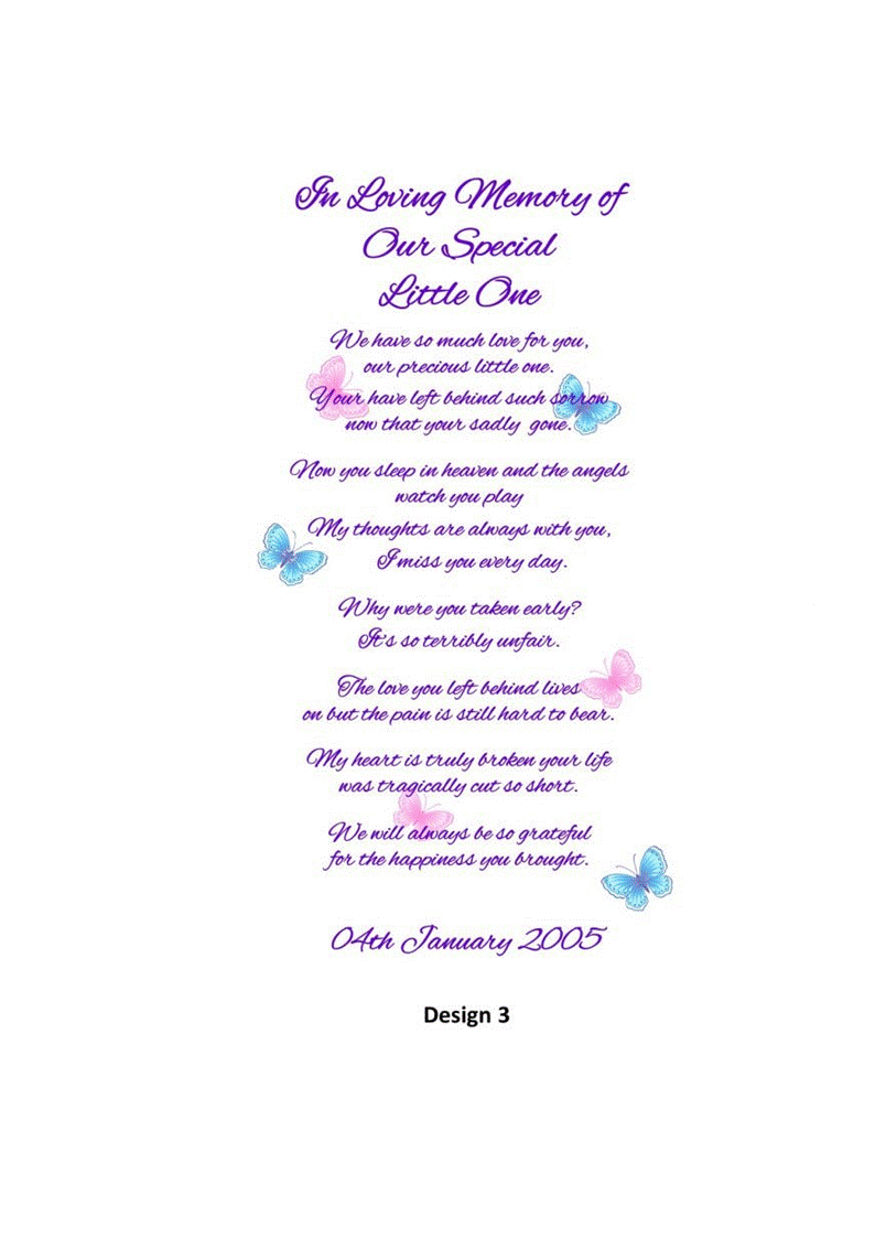 Child Memorial Personalized Candle Double Classic