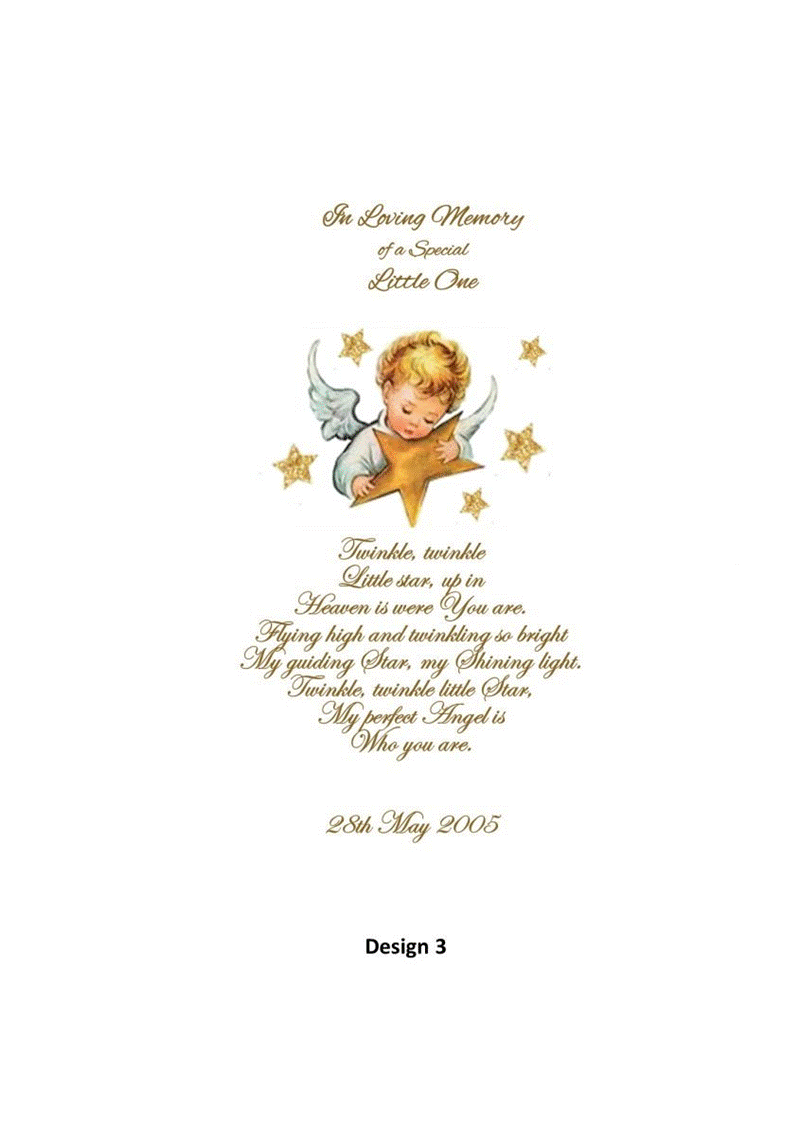 Child Memorial Personalized Candle Classic