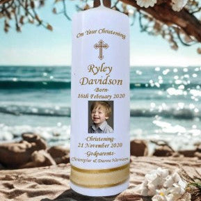 Christening Personalized Candle Classic