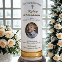 Christening Personalized Unity Candle Double Classic