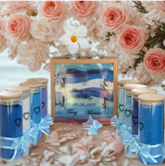 Courtyard Wedding Sand Unity 9 Piece Set Personalized