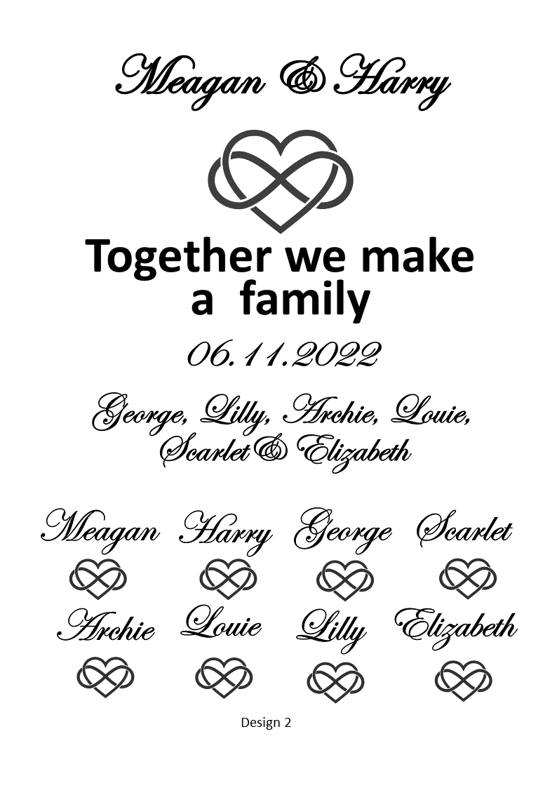 Courtyard Wedding Sand Unity 9 Piece Set Personalized