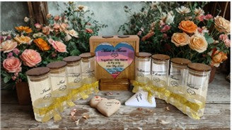 Eternity Wedding Sand Unity Ceremony 9 Piece Set Personalized