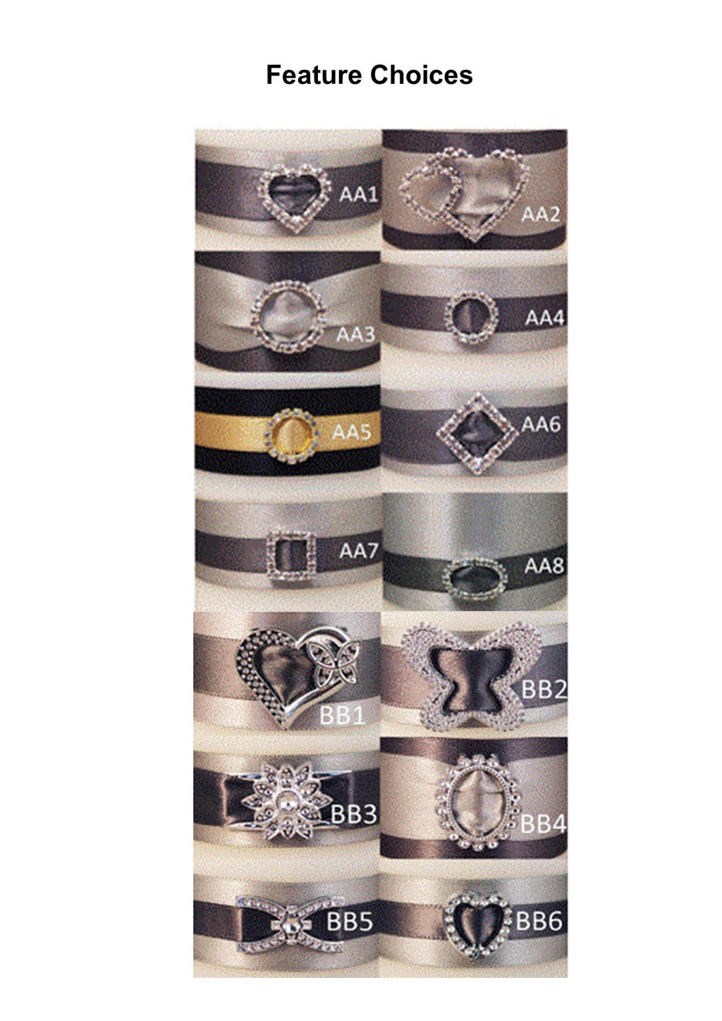 Wedding Personalized Ceremony Unity Candle Set of 5 Romance