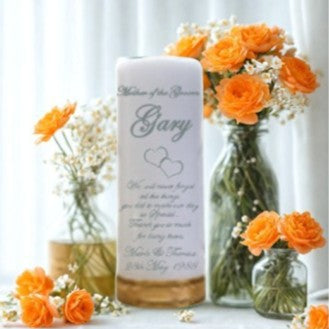 Mother of the Groom Personalized Candle Double Classic