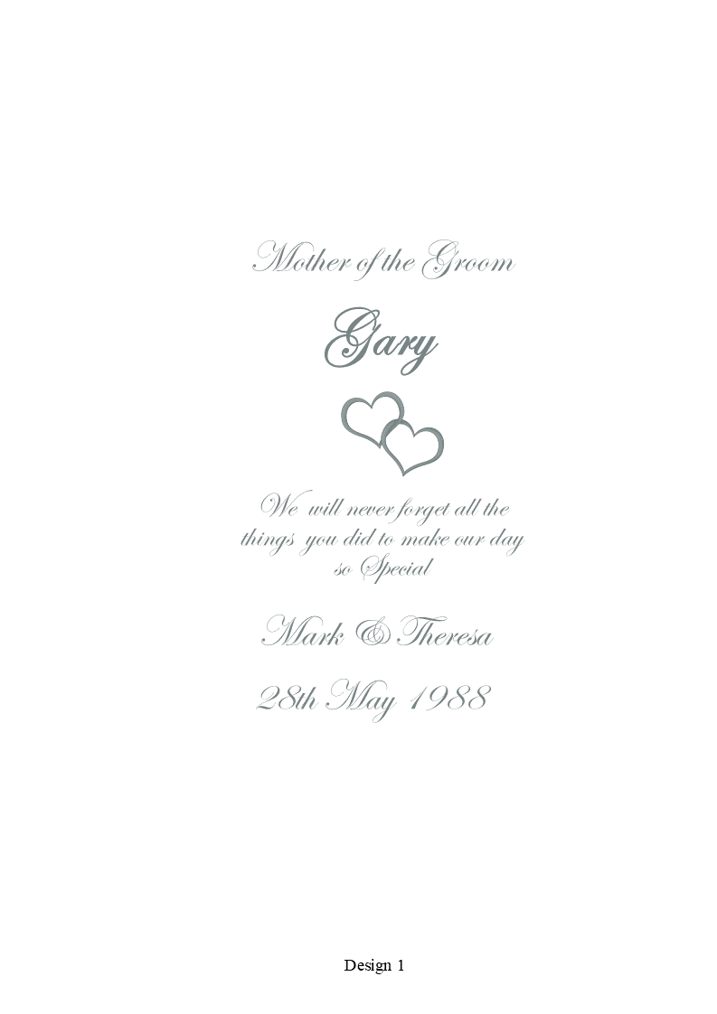 Mother of the Groom Personalized Candle Elegance