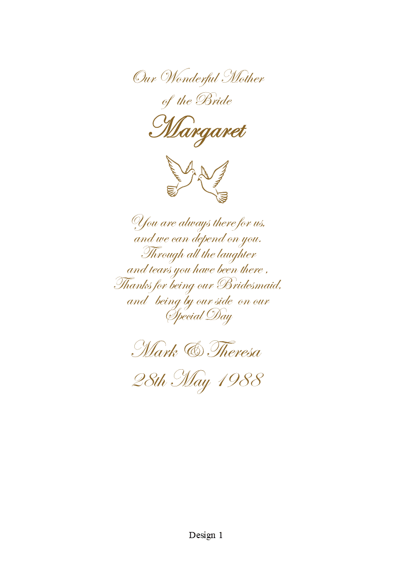 Mother of the Bride Personalized Candle Classic