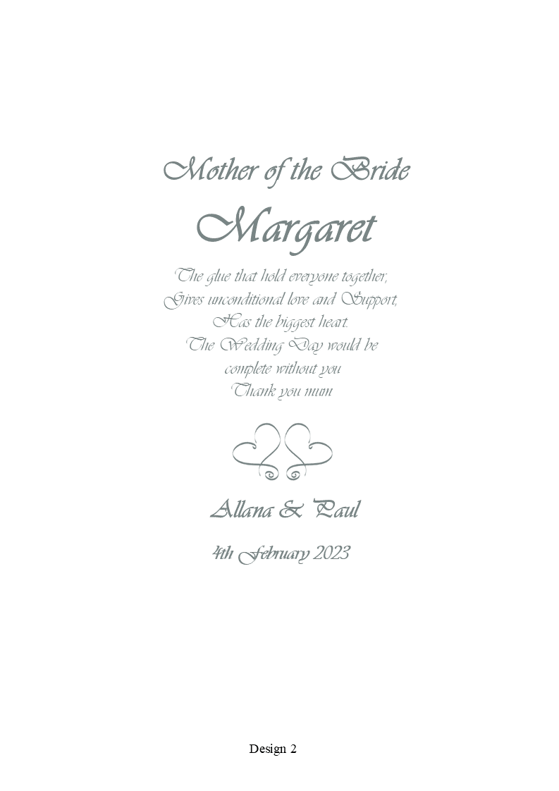 Mother of the Bride Personalized Candle Classic