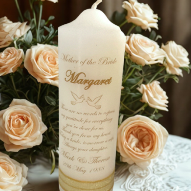Mother of the Bride Personalized Candle Classic