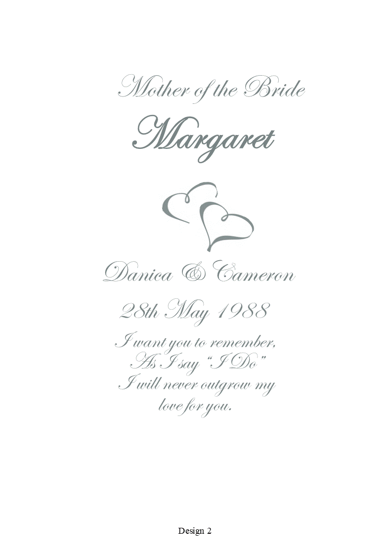 Mother of the Bride Personalized Candle Double Classic