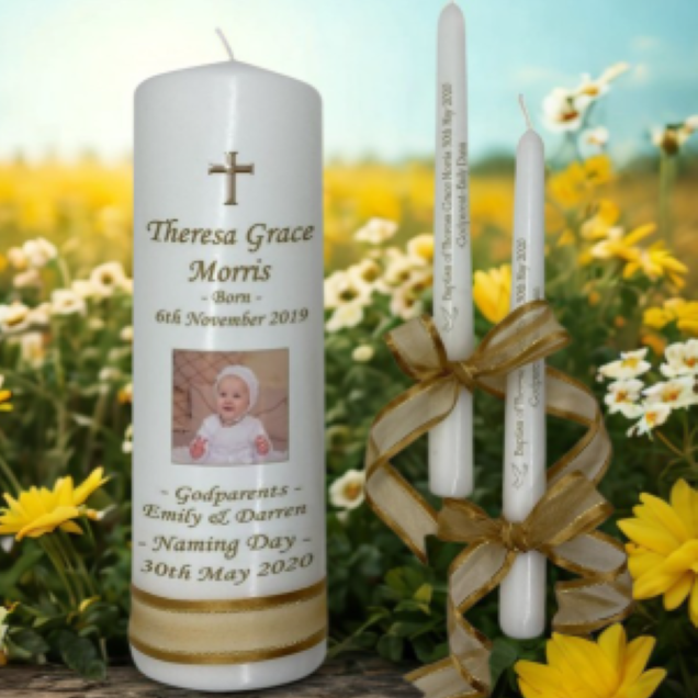 Naming Day Personalized Candle Unity Set Classic