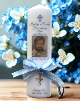 Naming Day Personalized Candle Ornate