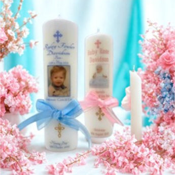 Naming Day Personalized Candle Ornate