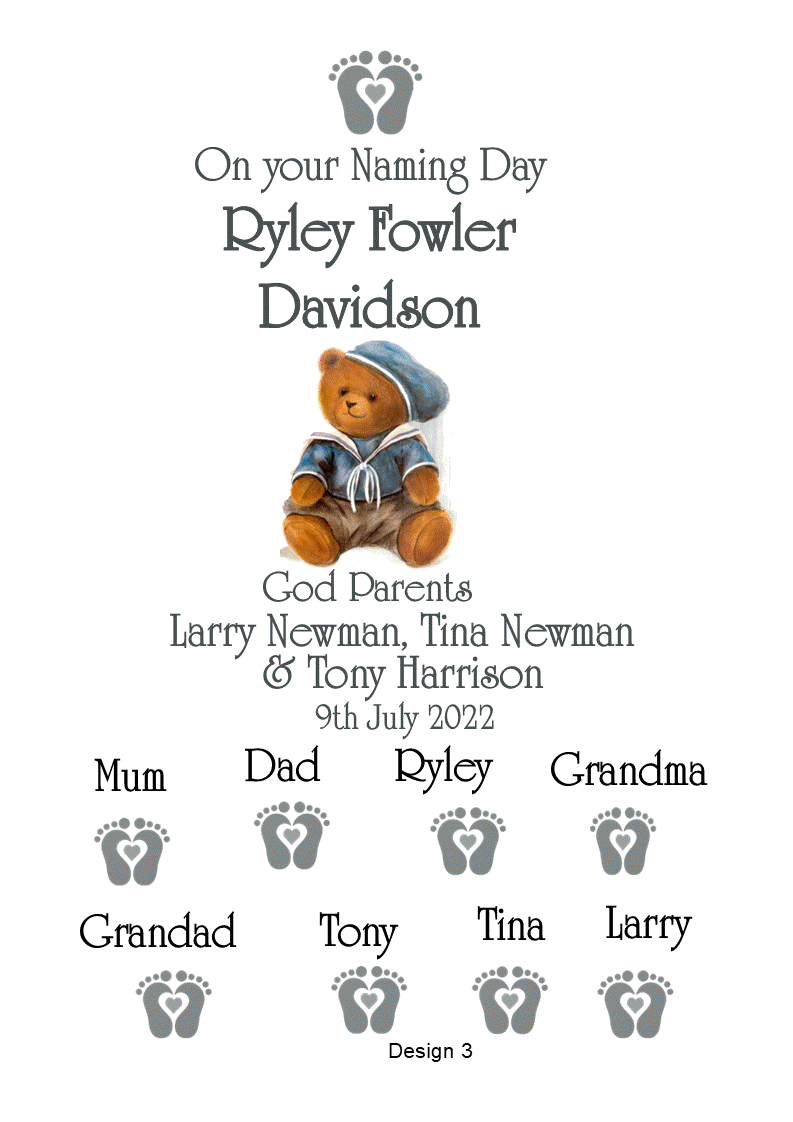 Courtyard Naming Day Sand Unity Ceremony 9 Piece Set Personalized