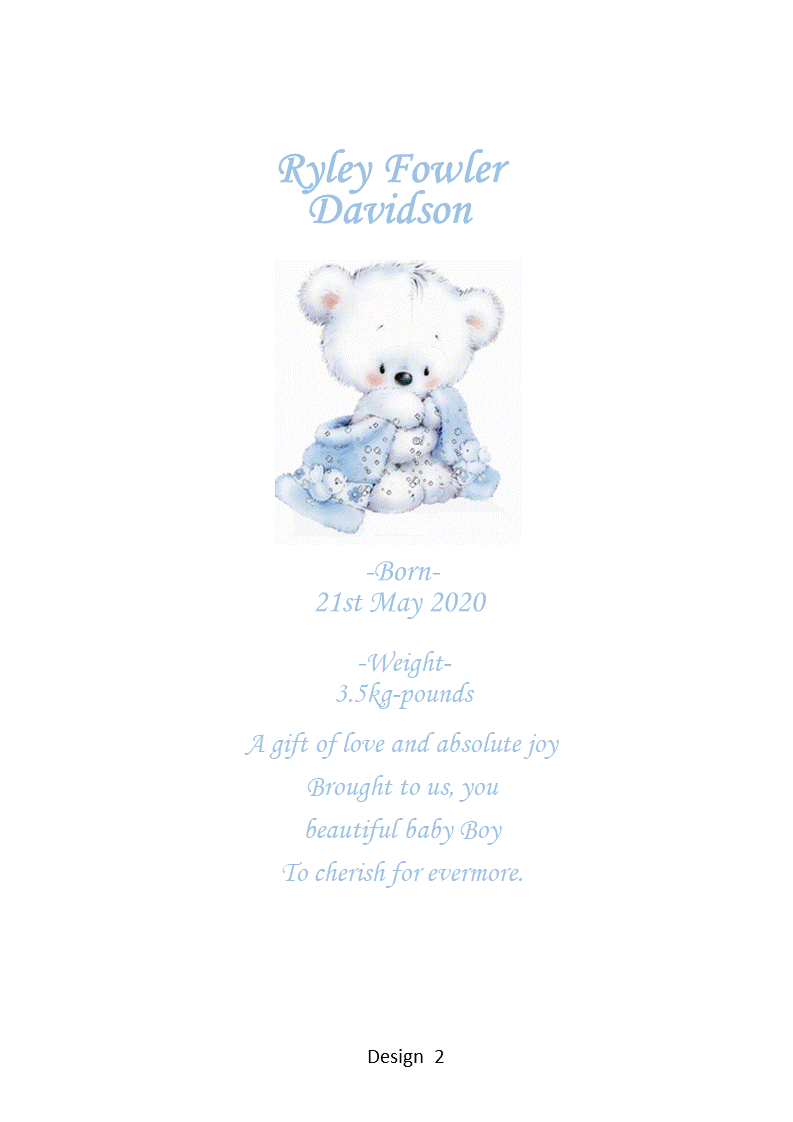 Welcome Baby Single Personalized Candle Classic
