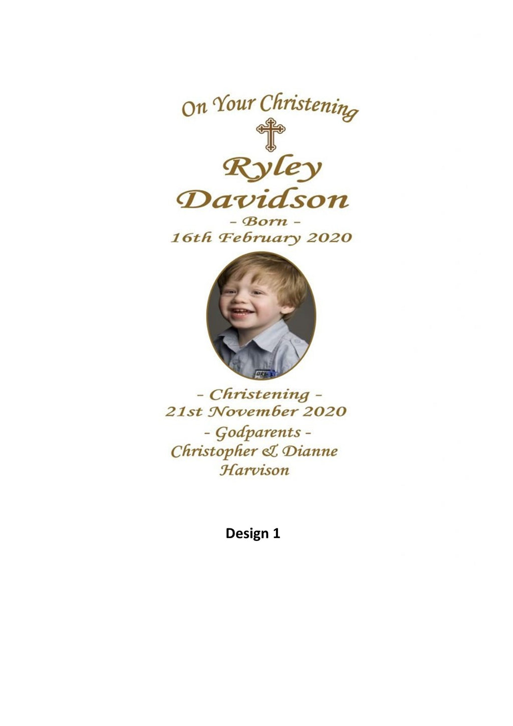 Christening Personalized Unity Candle Double Classic