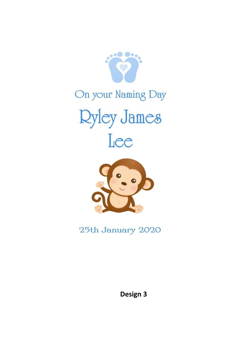Naming Day  Personalized Candle Elegance