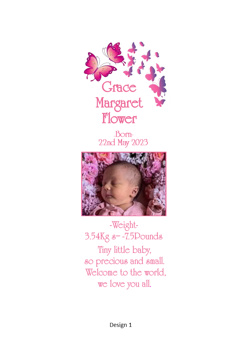 Welcome Baby Single Personalized Candle Ornate