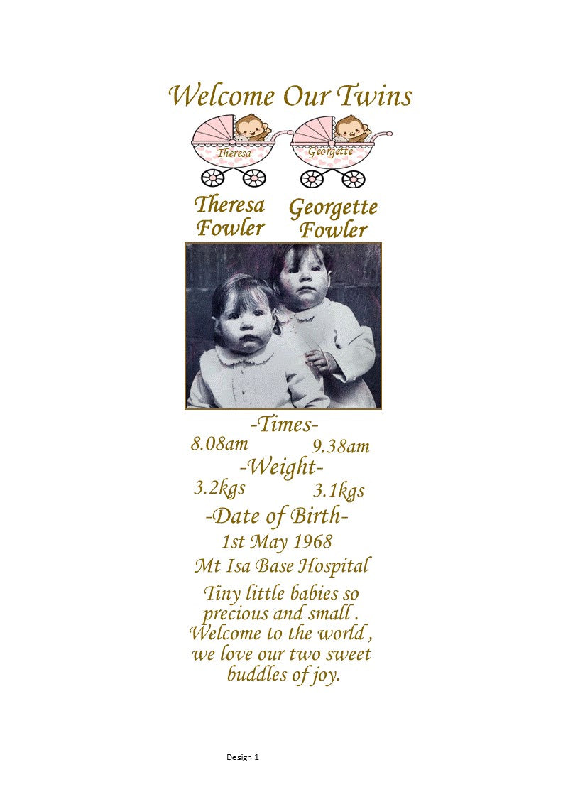 Welcome Baby Multiple Personalized Candle Classic