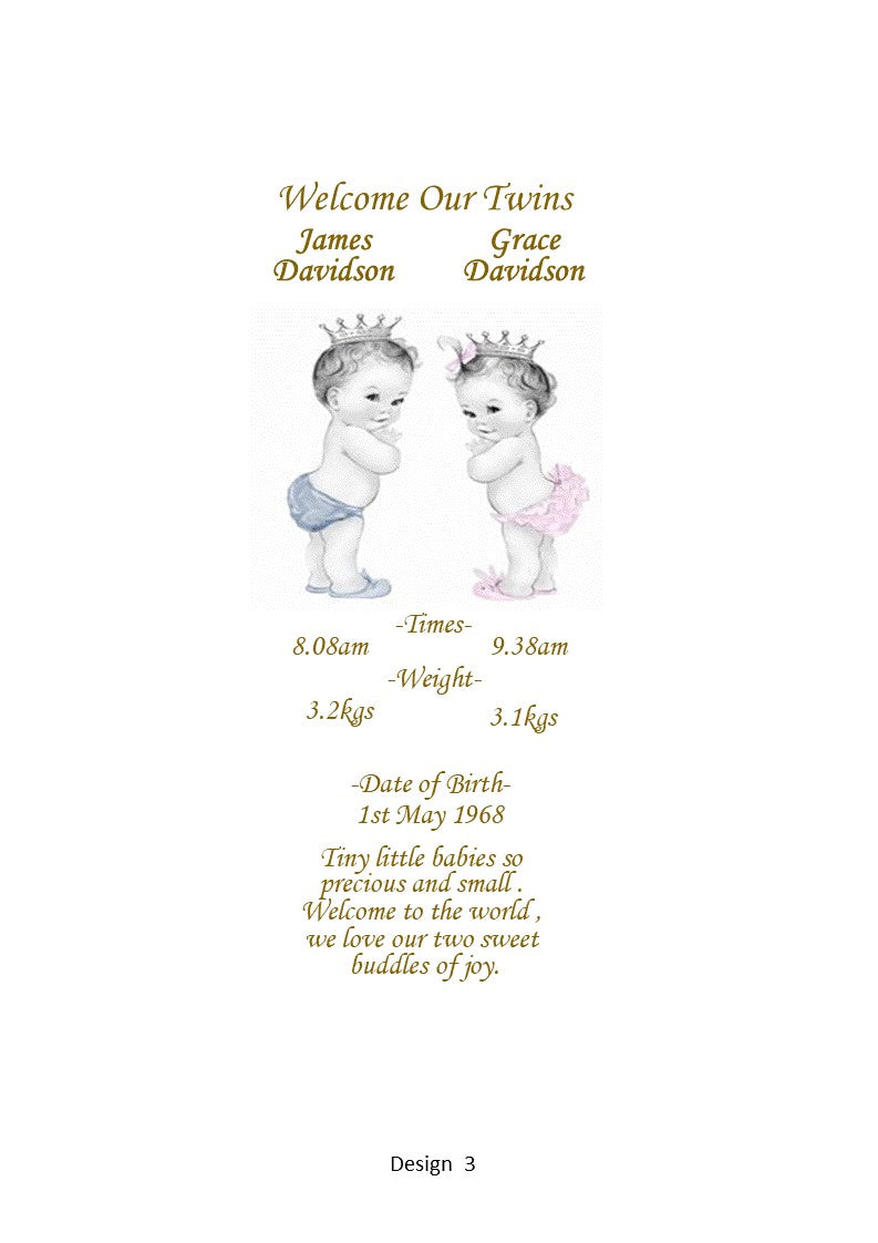 Welcome Baby Multiple Personalized Candle Classic