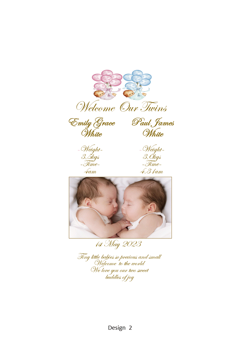 Welcome Baby Multiple Personalized Candle Double Classic