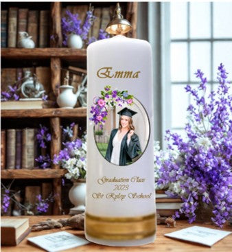Graduation Personalized Candle Double Classic