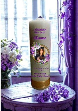 Graduation Personalized Candle Double Classic