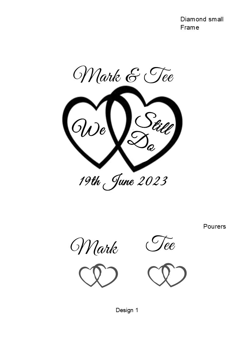 Spirit Renewal of Vows Sand Unity Ceremony 3 Piece Set Personalized