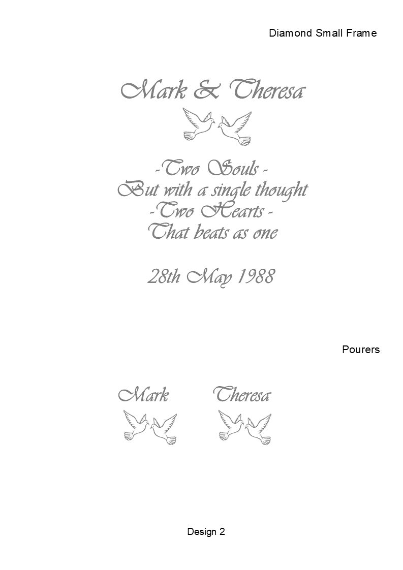 Spirit Renewal of Vows Sand Unity Ceremony 3 Piece Set Personalized