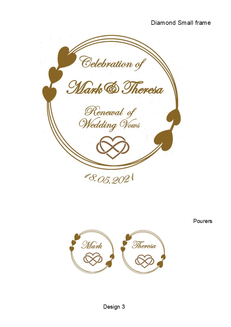 Spirit Renewal of Vows Sand Unity Ceremony 3 Piece Set Personalized